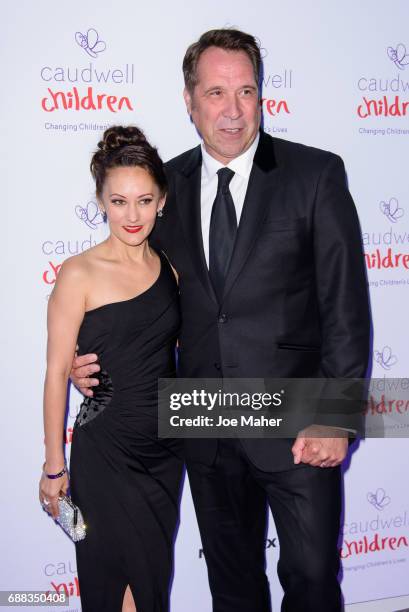 Frankie Poultney and David Seaman attend the Caudwell Children Butterfly Ball at Grosvenor House, on May 25, 2017 in London, England.