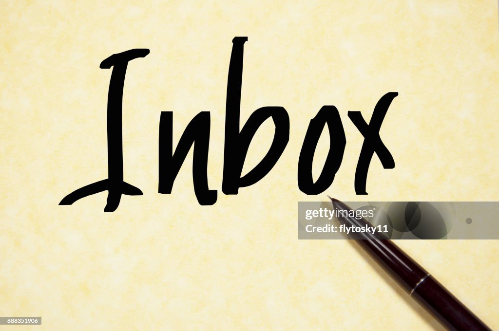 Cursive Inbox Inbox Word Write On Paper High-Res Vector Graphic - Getty Images