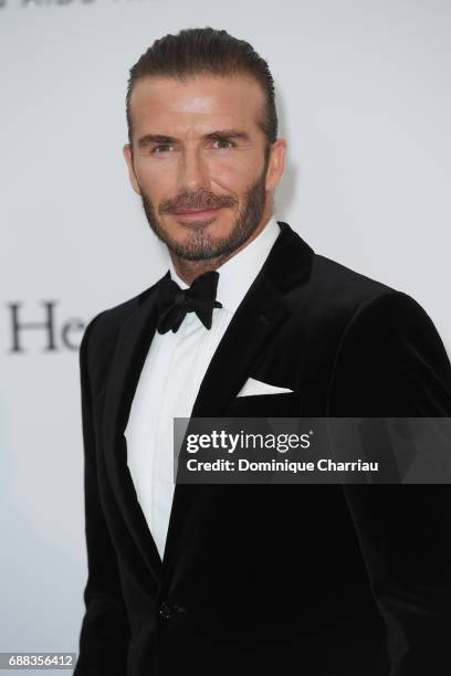 David Beckham arrives at the amfAR Gala Cannes 2017 at Hotel du Cap-Eden-Roc on May 25, 2017 in Cap d'Antibes, France.