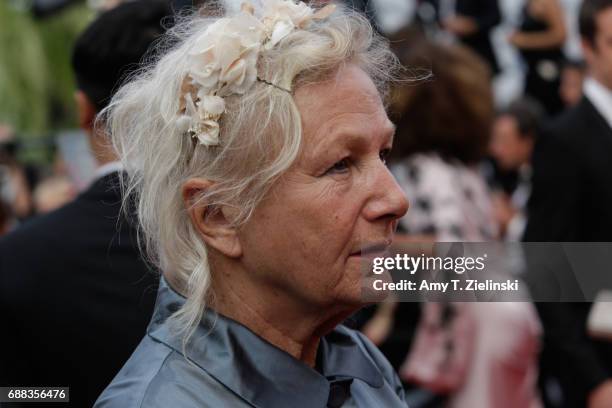 Agnes B attends the "Twin Peaks" screening during the 70th annual Cannes Film Festival at Palais des Festivals on May 25, 2017 in Cannes, France.