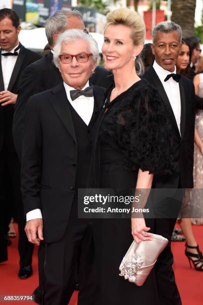 Jean-Daniel Lorieux and guest attends the "Twin Peaks" screening during the 70th annual Cannes Film Festival at Palais des Festivals on May 25, 2017...