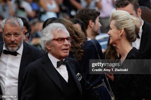 Jean-Daniel Lorieux and guest attends the "Twin Peaks" screening during the 70th annual Cannes Film Festival at Palais des Festivals on May 25, 2017...