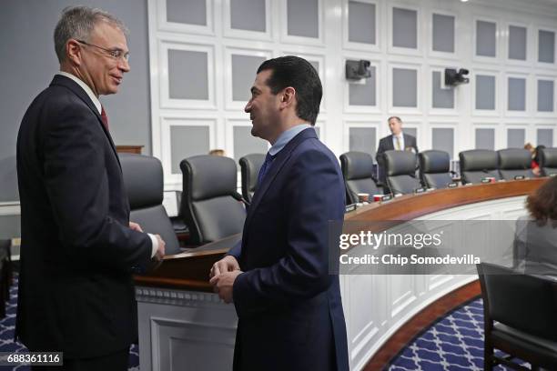 House Agriculture, Rural Development, Food and Drug Administration and Related Agencies Subcommittee member Andy Harris talks with Food and Drug...