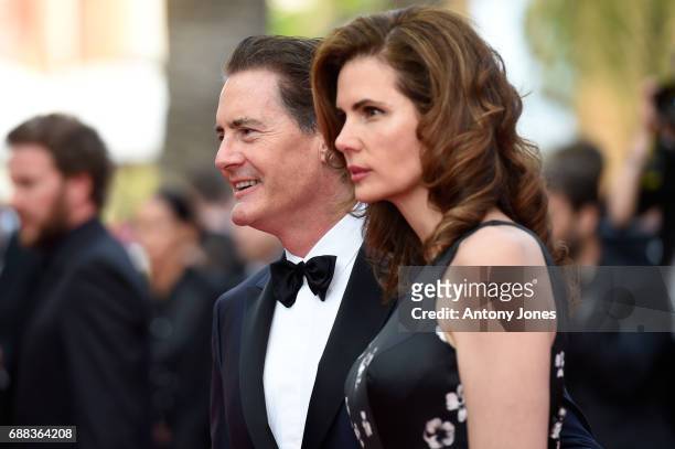 Kyle MacLachlan and Desiree Gruber attend the "Twin Peaks" screening during the 70th annual Cannes Film Festival at Palais des Festivals on May 25,...