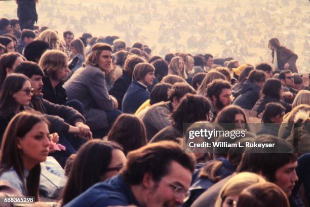 The audience pictured at the Altamont Speedway for the free concert headlined by the Rolling Stones.