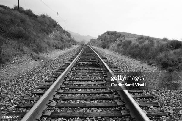 Union Pacific Railroad tracks on October 25, 2016 in Gaviota, California.