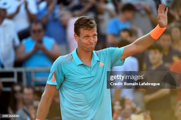 Thomas Berdych of Czech Republic during the Open Parc of Lyon 2017, quarter final day 6, on May 25, 2017 in Lyon, France.