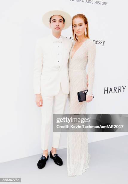 Cassidy a nd guest arrive at the amfAR Gala Cannes 2017 at Hotel du Cap-Eden-Roc on May 25, 2017 in Cap d'Antibes, France.