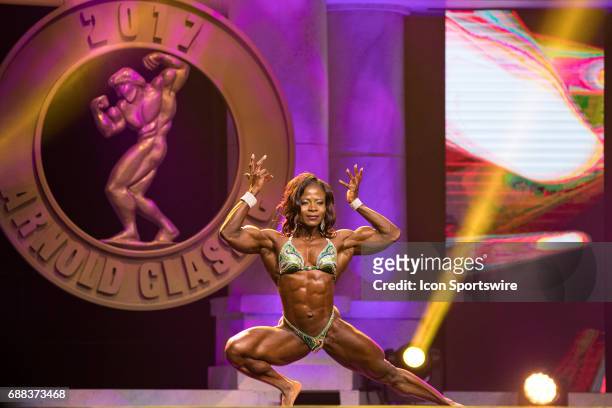 Rosela Joseph competes in Women's Physique International as part of the Arnold Sports Festival on March 3 at the Greater Columbus Convention Center...