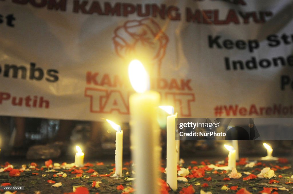 Tribute in Blasting Area Kampung Melayu in Jakarta