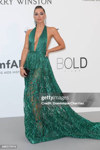 Liliana Matthaeus arrives at the amfAR Gala Cannes 2017 at Hotel du Cap-Eden-Roc on May 25, 2017 in Cap d'Antibes, France.