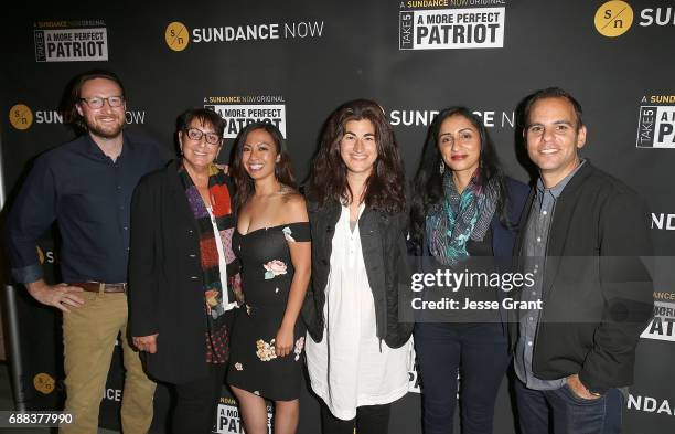 Sundance Now VP of Development, Owen Shiflett, producer Joyce Deep, director Jordan Ching, director Jehane Noujaim, director KIran Deol and director...