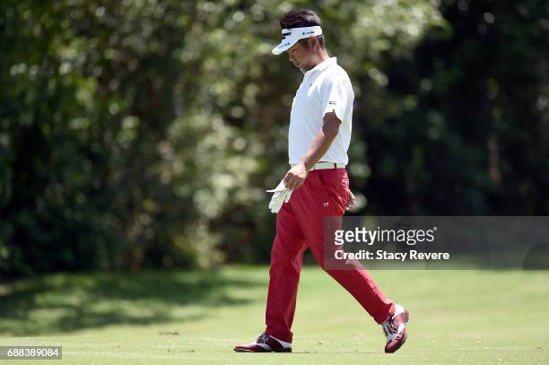 Yuta Ikeda of Japan walks down the 11th fairway during Round One of the DEAN & DELUCA Invitational at Colonial Country Club on May 25, 2017 in Fort...