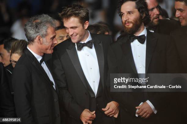 Guest, actor Robert Pattinson, writer and co-director Joshua Safdie and co-director Ben Safdie attend the "Good Time" screening during the 70th...