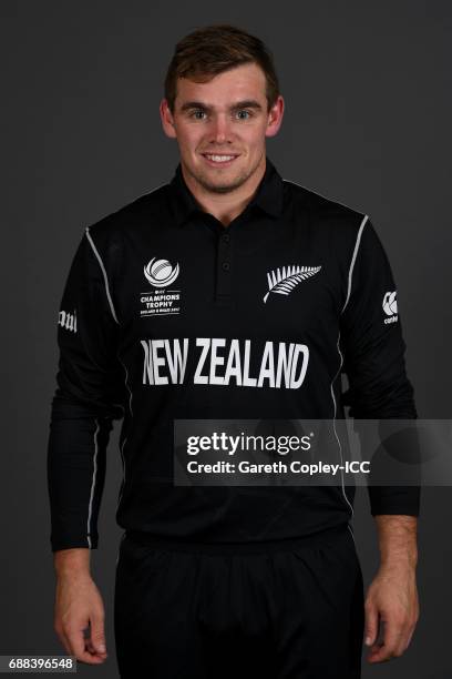 Tom Latham of New Zealand poses for a portrait at the team hotel on May 25, 2017 in London, England.