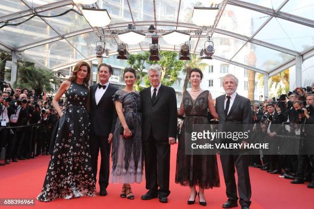 Actor Kyle MacLachlan , his wife US producer Desiree Gruber , US director David Lynch and his wife Emily Stofle and US executive producer Sabrina...