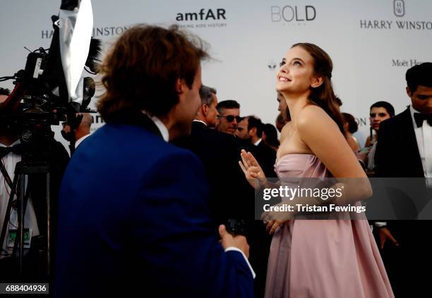 Barbara Palvin arrives at the amfAR Gala Cannes 2017 at Hotel du Cap-Eden-Roc on May 25, 2017 in Cap d'Antibes, France.
