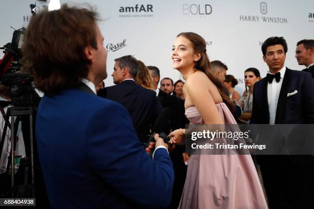 Barbara Palvin arrives at the amfAR Gala Cannes 2017 at Hotel du Cap-Eden-Roc on May 25, 2017 in Cap d'Antibes, France.