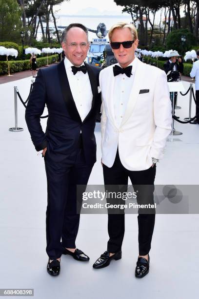 Daniel Benedict and Andrew Safir attend the amfAR Gala Cannes 2017 at Hotel du Cap-Eden-Roc on May 25, 2017 in Cap d'Antibes, France.