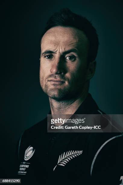 Neil Broom of New Zealand poses for a portrait at the team hotel on May 25, 2017 in London, England.