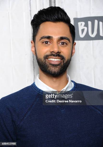 Comedian Hasan Minhaj attends Build to discuss his new netflix special 'Hasan Minhaj: Homecoming King' at Build Studio on May 25, 2017 in New York...