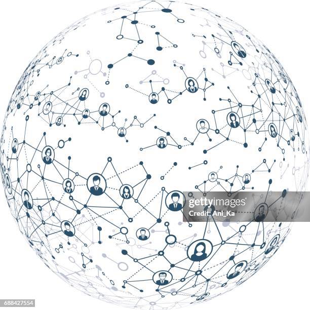 global network - network sphere stock illustrations