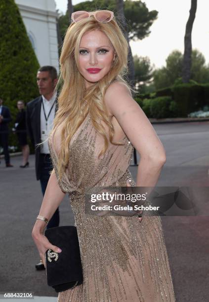 Audrey Tritto arrives at the amfAR Gala Cannes 2017 at Hotel du Cap-Eden-Roc on May 25, 2017 in Cap d'Antibes, France.