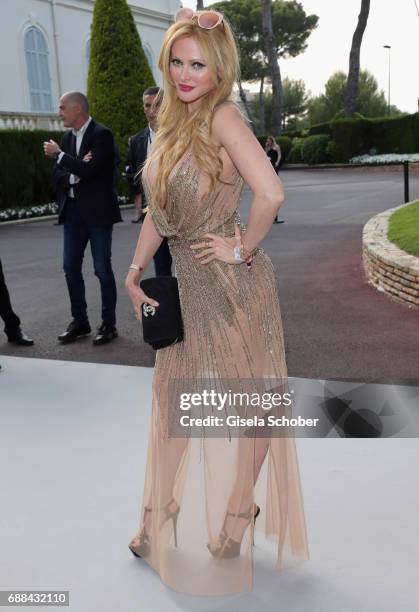 Audrey Tritto arrives at the amfAR Gala Cannes 2017 at Hotel du Cap-Eden-Roc on May 25, 2017 in Cap d'Antibes, France.