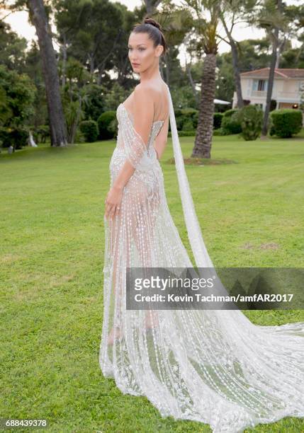 Bella Hadid attends the amfAR Gala Cannes 2017 at Hotel du Cap-Eden-Roc on May 25, 2017 in Cap d'Antibes, France.