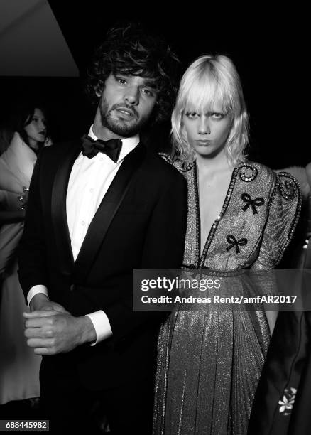 Marlon Teixeira and Marjan Jonkman attend the amfAR Gala Cannes 2017 at Hotel du Cap-Eden-Roc on May 25, 2017 in Cap d'Antibes, France.