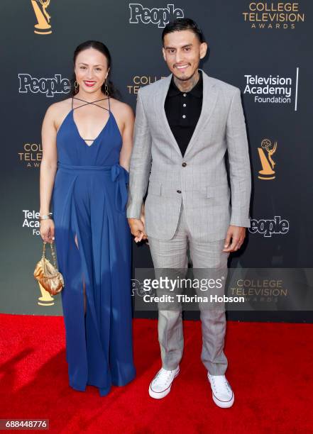 Janiece Sarduy and Richard Cabral attend the 38th College Television Awards at Wolf Theatre on May 24, 2017 in North Hollywood, California.