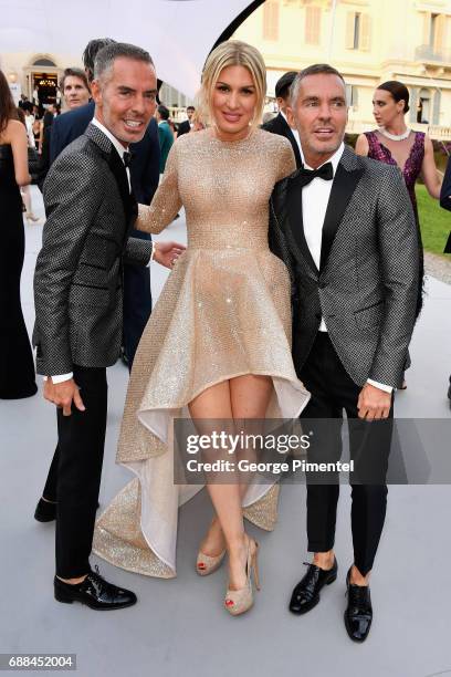 Dan Caten, Hofit Golan and Dean Caten attend the amfAR Gala Cannes 2017 at Hotel du Cap-Eden-Roc on May 25, 2017 in Cap d'Antibes, France.