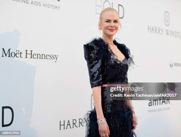 Nicole Kidman arrives at the amfAR Gala Cannes 2017 at Hotel du Cap-Eden-Roc on May 25, 2017 in Cap d'Antibes, France.