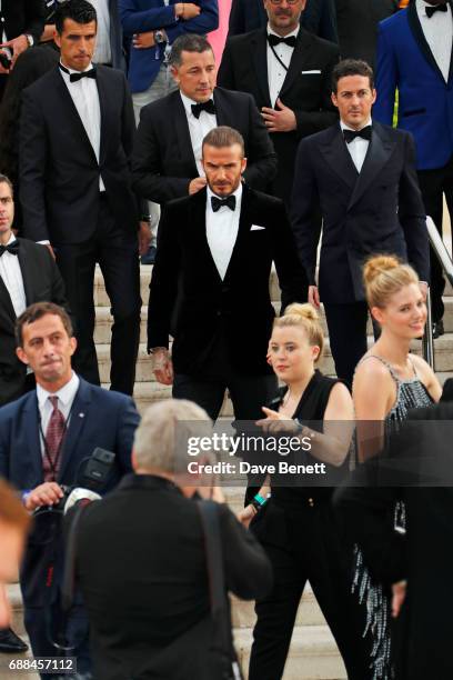 David Beckham arrives at the amfAR Gala Cannes 2017 at Hotel du Cap-Eden-Roc on May 25, 2017 in Cap d'Antibes, France.