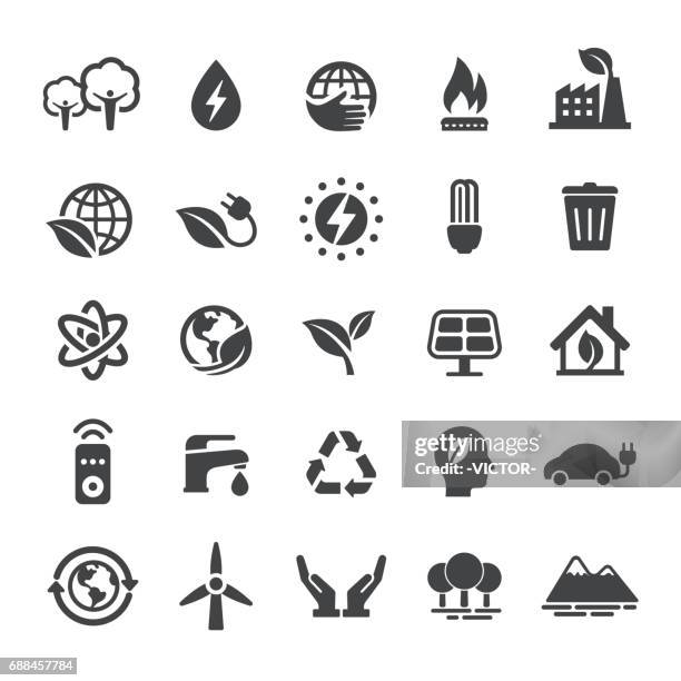 energie und eco ikonen - smart-serie - naturschutz stock-grafiken, -clipart, -cartoons und -symbole