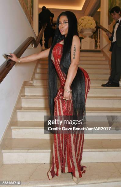 Nicki Minaj attends the amfAR Gala Cannes 2017 at Hotel du Cap-Eden-Roc on May 25, 2017 in Cap d'Antibes, France.