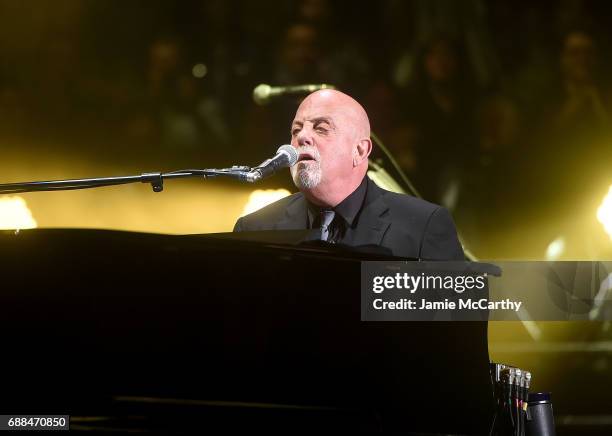 Billy Joel perfroms at Billy Joel In Concert - New York, New York at Madison Square Garden on May 25, 2017 in New York City.