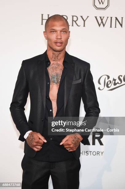 Jeremy Meeks arrives at the amfAR Gala Cannes 2017 at Hotel du Cap-Eden-Roc on May 25, 2017 in Cap d'Antibes, France.