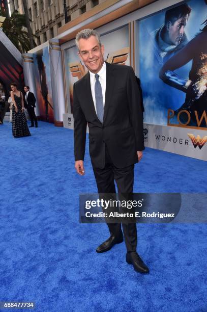 Actor Danny Huston attends the premiere of Warner Bros. Pictures' "Wonder Woman" at the Pantages Theatre on May 25, 2017 in Hollywood, California.