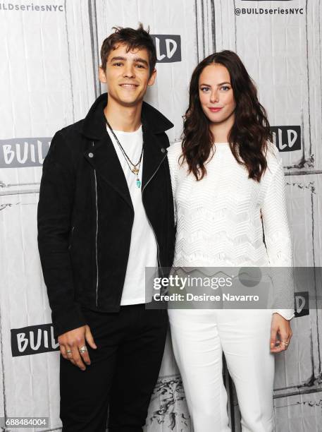 Actors Brenton Thwaites and Kaya Scodelario attend Build to discuss 'Pirates Of The Caribbean: Dead Men Tell No Tales' at Build Studio on May 25,...