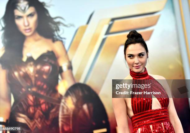 Actress Gal Gadot arrives at the Premiere Of Warner Bros. Pictures' "Wonder Woman" at the Pantages Theatre on May 25, 2017 in Hollywood, California.