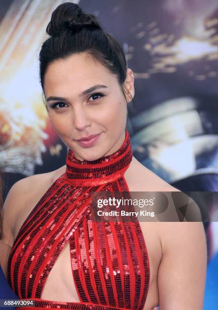 Actress Gal Gadot attends the World Premiere of Warner Bros. Pictures' 'Wonder Woman' at the Pantages Theatre on May 25, 2017 in Hollywood,...