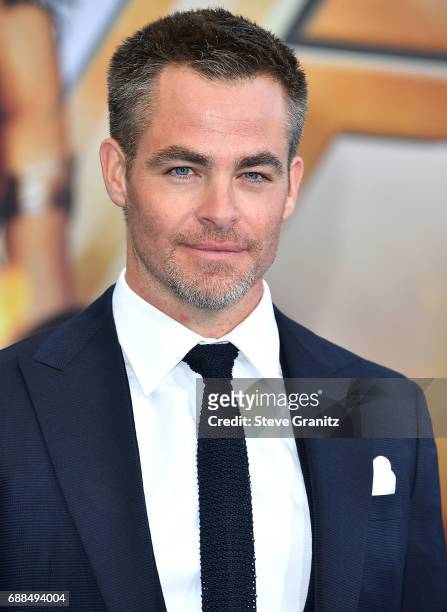 Chris Pine arrives at the Premiere Of Warner Bros. Pictures' "Wonder Woman" at the Pantages Theatre on May 25, 2017 in Hollywood, California.