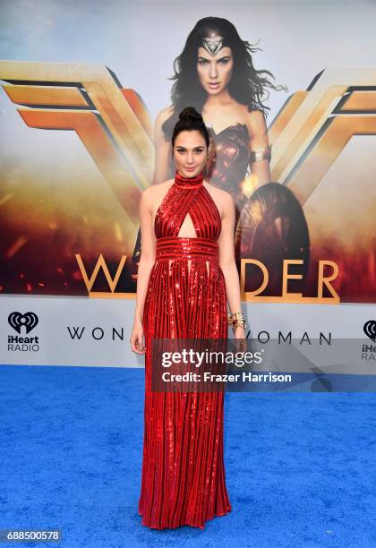 Actress Gal Gadot arrives at the Premiere Of Warner Bros. Pictures' "Wonder Woman" at the Pantages Theatre on May 25, 2017 in Hollywood, California.