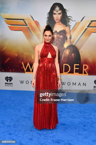 Actress Gal Gadot arrives at the Premiere Of Warner Bros. Pictures' "Wonder Woman" at the Pantages Theatre on May 25, 2017 in Hollywood, California.