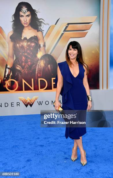 Director Patty Jenkins arrives at the Premiere Of Warner Bros. Pictures' "Wonder Woman" at the Pantages Theatre on May 25, 2017 in Hollywood,...
