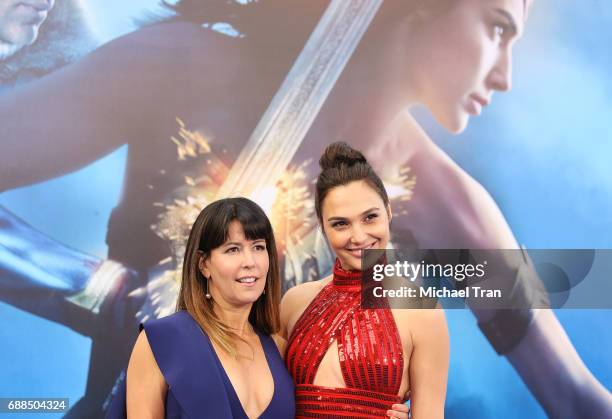 Patty Jenkins and Gal Gadot arrive at the Los Angeles premiere of Warner Bros. Pictures' "Wonder Woman" held at the Pantages Theatre on May 25, 2017...