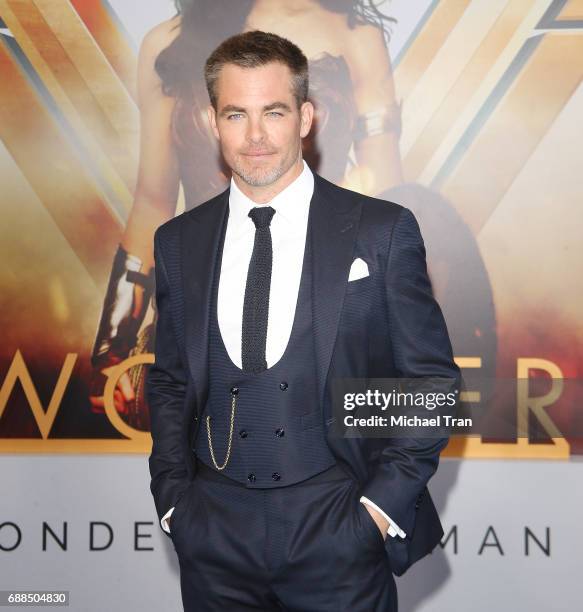 Chris Pine arrives at the Los Angeles premiere of Warner Bros. Pictures' "Wonder Woman" held at the Pantages Theatre on May 25, 2017 in Hollywood,...