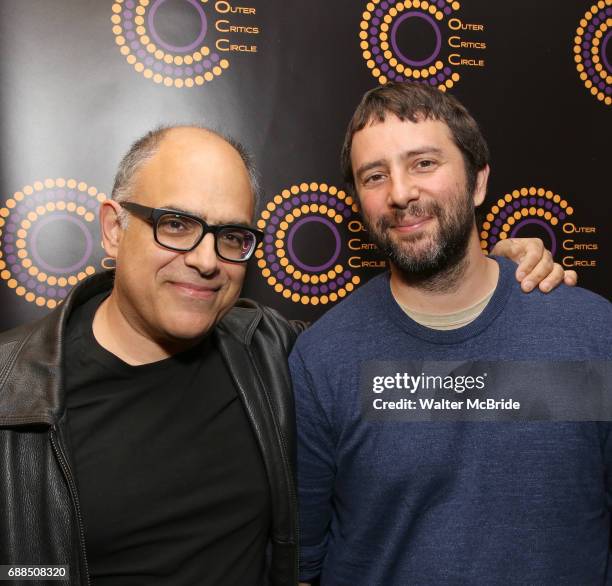 David Yazbek and Itamar Moses attend the 67th Annual Outer Critics Circle Theatre Awards at Sardi's on May 25, 2017 in New York City.