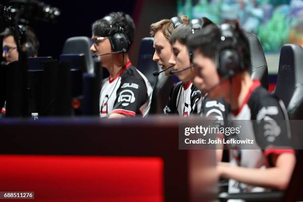 Simon Fraser University competes against the University of Toronto during the opening round at the League of Legends College Championship on May 25,...